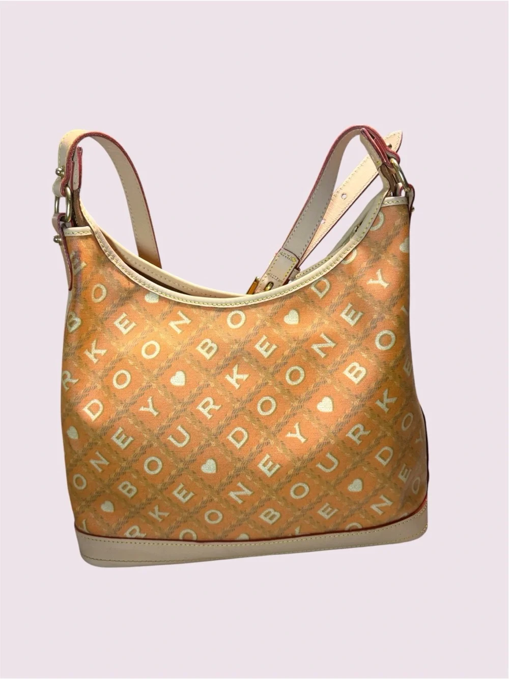 Vintage Dooney & Bourke Crossword Collection Hobo Bag